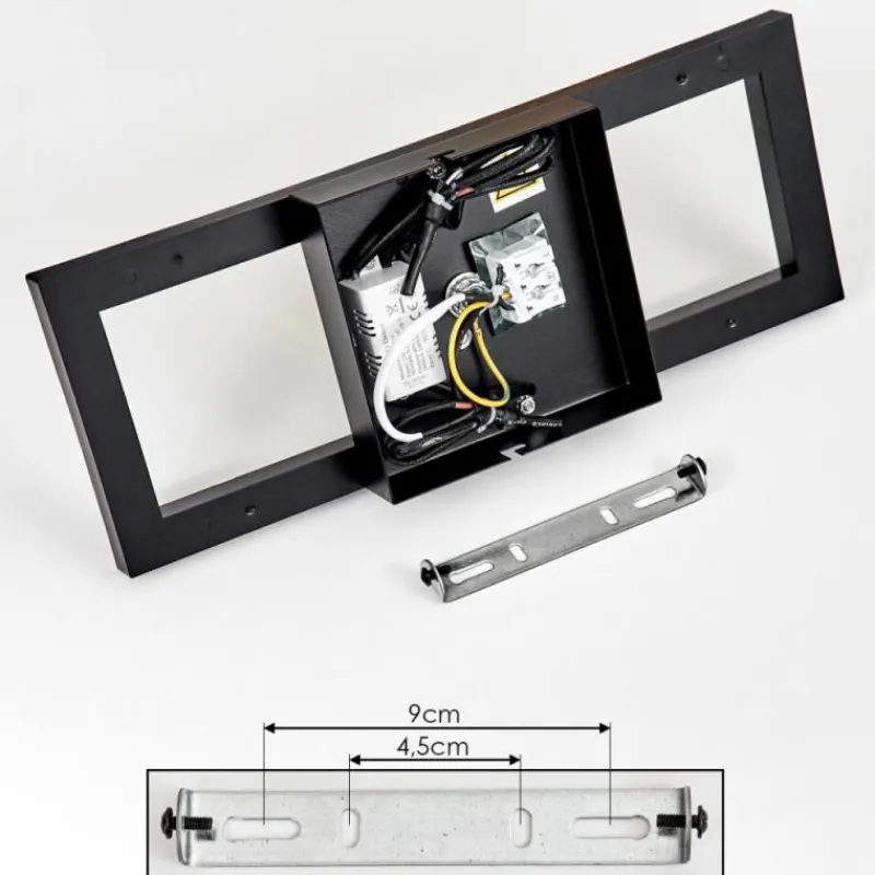 hofstein Plafonnier Reboleiro LED Noir, 2 lumières