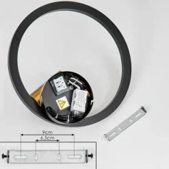 hofstein Plafonnier Reboleiro LED Noir, 2 lumières