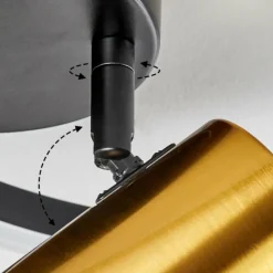 hofstein Plafonnier Reboleiro LED Noir, 2 lumières