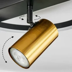 hofstein Plafonnier Reboleiro LED Noir, 3 lumières* Éclairage Led