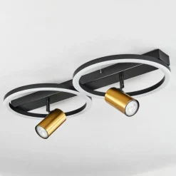 hofstein Plafonnier Reboleiro LED Noir, 3 lumières* Éclairage Led