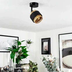 Lampes En Tissu-hofstein Plafonnier Regueira Noir, 1 lumière