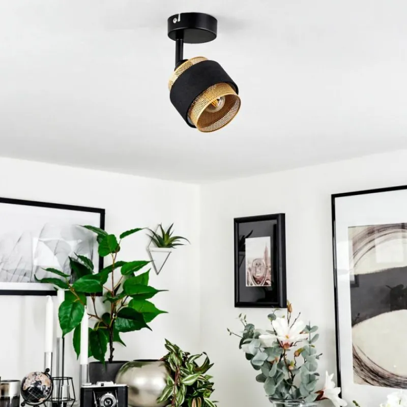 Lampes En Tissu-hofstein Plafonnier Regueira Noir, 1 lumière