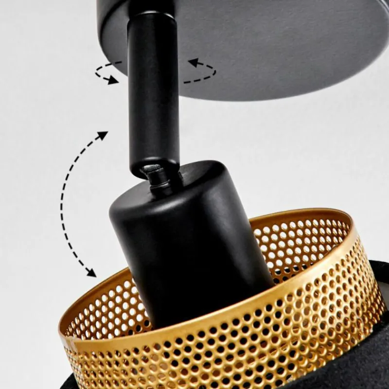 Lampes En Tissu-hofstein Plafonnier Regueira Noir, 1 lumière