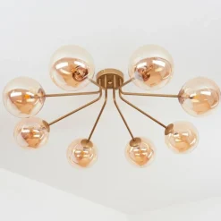 hofstein Plafonnier Remaisnil Laiton, 8 lumières