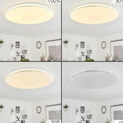 hofstein Plafonnier Remenoville LED Chrome, Blanc, 1 lumière