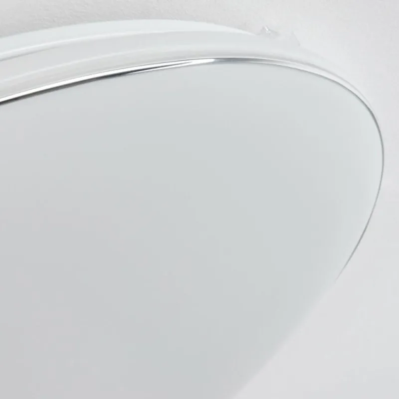 hofstein Plafonnier Remenoville LED Chrome, Blanc, 1 lumière