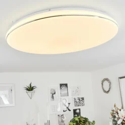 hofstein Plafonnier Remenoville LED Chrome, Blanc, 1 lumière