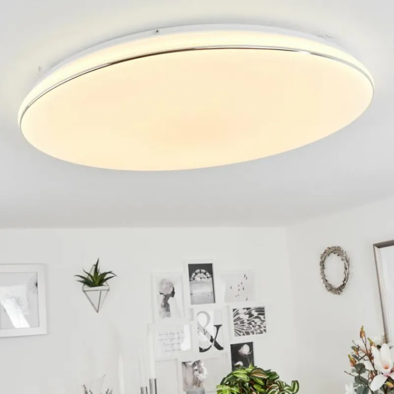 hofstein Plafonnier Remenoville LED Chrome, Blanc, 1 lumière