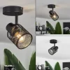Lampes Industrielles-hofstein Plafonnier Roto Noir, 1 lumière