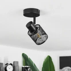 Lampes Industrielles-hofstein Plafonnier Roto Noir, 1 lumière