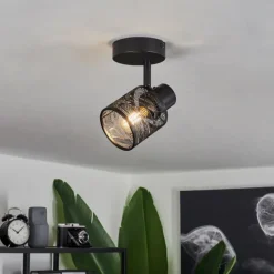 Lampes Industrielles-hofstein Plafonnier Roto Noir, 1 lumière