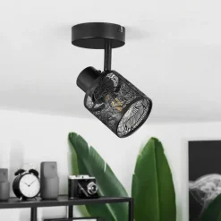 Lampes Industrielles-hofstein Plafonnier Roto Noir, 1 lumière