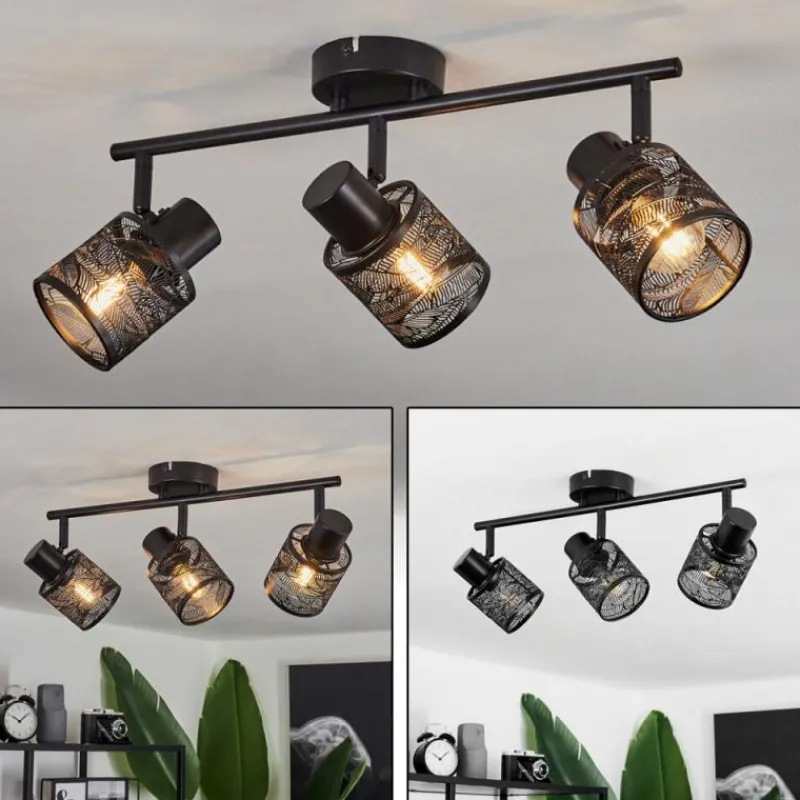 Lampes Industrielles-hofstein Plafonnier Roto Noir, 3 lumières