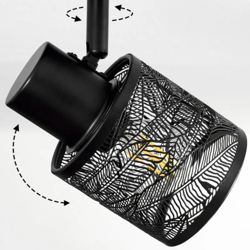 Lampes Industrielles-hofstein Plafonnier Roto Noir, 3 lumières