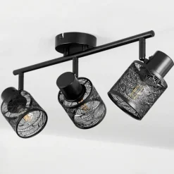 Lampes Industrielles-hofstein Plafonnier Roto Noir, 3 lumières