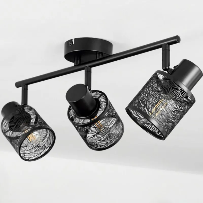 Lampes Industrielles-hofstein Plafonnier Roto Noir, 3 lumières