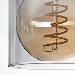 Luminaires Scandinaves-hofstein Plafonnier Roxa Bois clair, Noir, 3 lumières