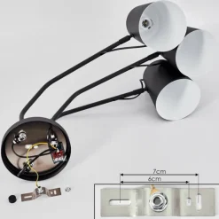 Luminaires Scandinaves-hofstein Plafonnier Sacriquier Noir, 3 lumières