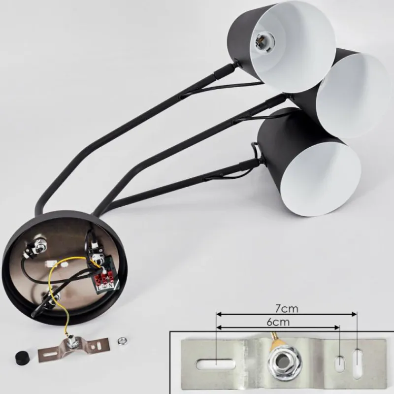 Luminaires Scandinaves-hofstein Plafonnier Sacriquier Noir, 3 lumières