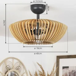 Luminaires Scandinaves-hofstein Plafonnier Sadeillan Anthracite, 2 lumières