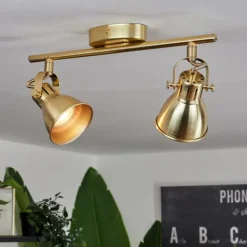 hofstein Plafonnier Salinas Laiton, 2 lumières