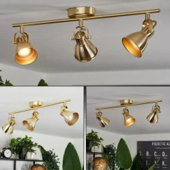 hofstein Plafonnier Salinas Laiton, 3 lumières