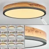Luminaires Scandinaves-hofstein Plafonnier Salmi LED Anthracite, Brun, Couleur bois, Noir, 1 lumière, Télécommandes