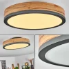 Luminaires Scandinaves-hofstein Plafonnier Salmi LED Anthracite, Brun, Couleur bois, 1 lumière