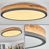 Luminaires Scandinaves-hofstein Plafonnier Salmi LED Anthracite, Brun, Couleur bois, 1 lumière