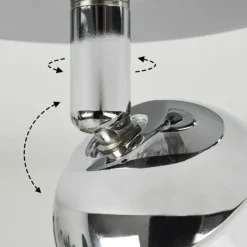 hofstein Plafonnier Sanchequias LED Chrome, 1 lumière, Télécommandes, Changeur de couleurs