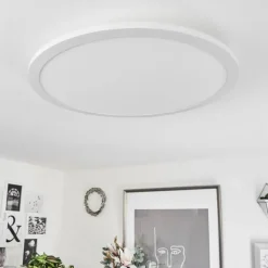 hofstein Plafonnier Sani LED Blanc, 1 lumière, Télécommandes, Changeur de couleurs