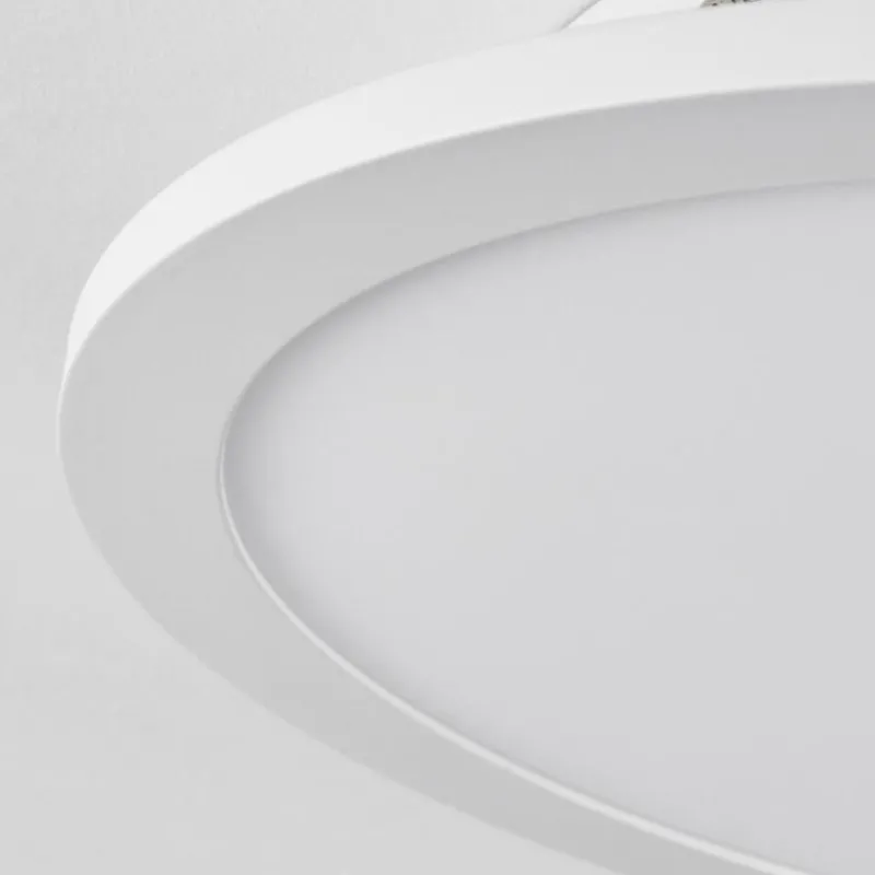 hofstein Plafonnier Sani LED Blanc, 1 lumière, Télécommandes, Changeur de couleurs