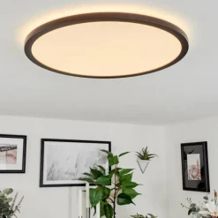 hofstein Plafonnier Sasinhosa LED Noir, 1 lumière, Télécommandes