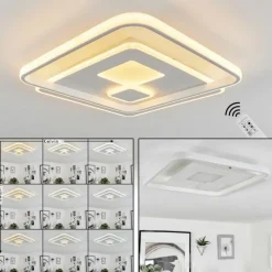 hofstein Plafonnier Selim LED Blanc, 1 lumière, Télécommandes