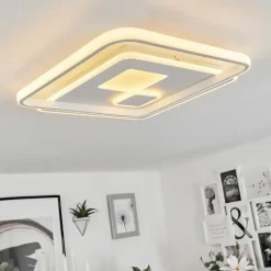 hofstein Plafonnier Selim LED Blanc, 1 lumière, Télécommandes