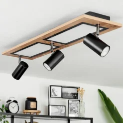 Luminaires Scandinaves-hofstein Plafonnier Sequeira Brun, Chrome, Noir, Blanc, 3 lumières