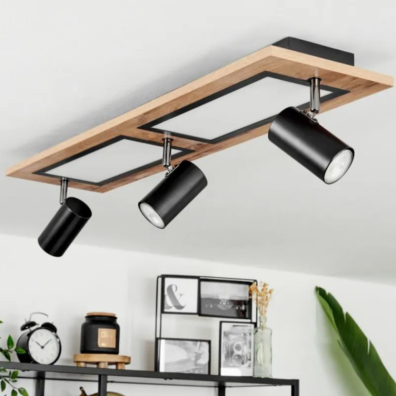 Luminaires Scandinaves-hofstein Plafonnier Sequeira Brun, Chrome, Noir, Blanc, 3 lumières