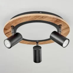 Luminaires Scandinaves-hofstein Plafonnier Sequeira Brun, Chrome, Noir, Blanc, 3 lumières