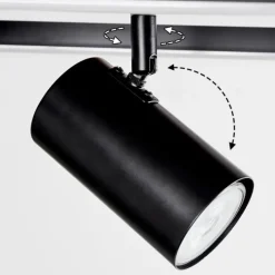 hofstein Plafonnier Sequeira LED Bois clair, Couleur bois, Noir, 3 lumières