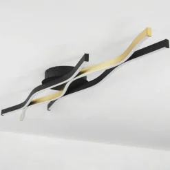 Lampes Dorées-hofstein Plafonnier Serlande LED Or, Noir, 1 lumière