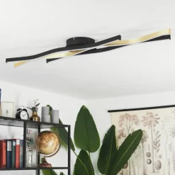 Lampes Dorées-hofstein Plafonnier Serlande LED Or, Noir, 1 lumière