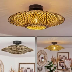 Style Boho-Chic-hofstein Plafonnier Shelbourne Noir, 1 lumière