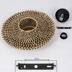 Style Boho-Chic-hofstein Plafonnier Shelbourne Noir, 1 lumière