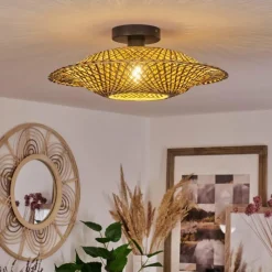 Style Boho-Chic-hofstein Plafonnier Shelbourne Noir, 1 lumière