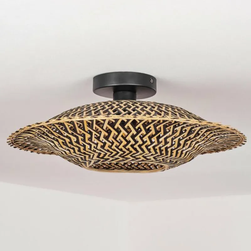 Style Boho-Chic-hofstein Plafonnier Shelbourne Noir, 1 lumière