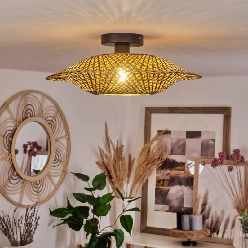 Style Boho-Chic-hofstein Plafonnier Shelbourne Noir, 1 lumière