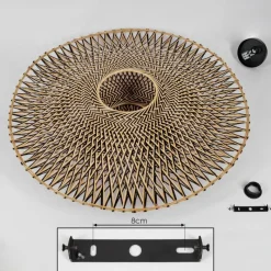 Style Boho-Chic-hofstein Plafonnier Shelbourne Noir, 1 lumière