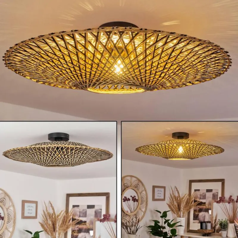 Style Boho-Chic-hofstein Plafonnier Shelbourne Noir, 1 lumière