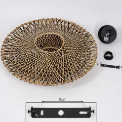 Style Boho-Chic-hofstein Plafonnier Shelbourne Noir, 1 lumière